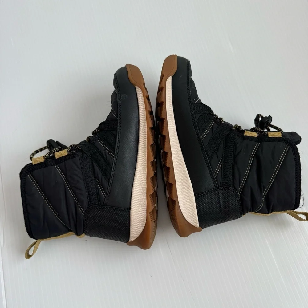 Sorel Black and Tan Kids Boots